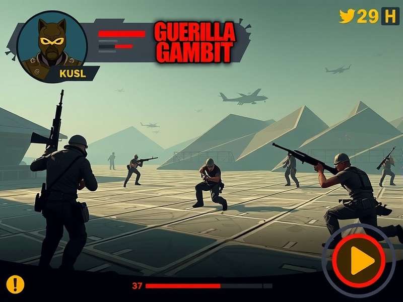 Guerilla Gambit character selection and customization screen