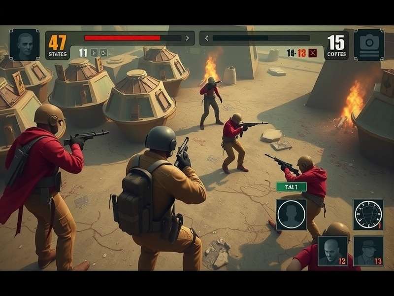 Guerilla Gambit battle arena showing tactical positioning